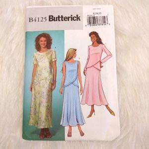 Butterick B4125 Misses' Pull-Over top & Bias A-line skirt, sz. 8-10-12